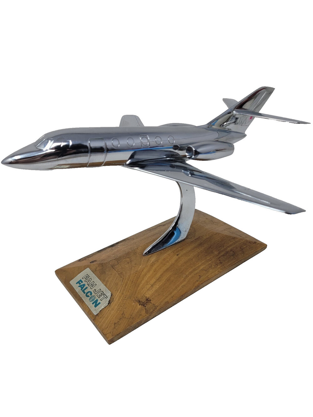 Pacific Miniatures PacMin Dassault Fan Jet Falcon Pan Am Chrome Desk Model Vtg